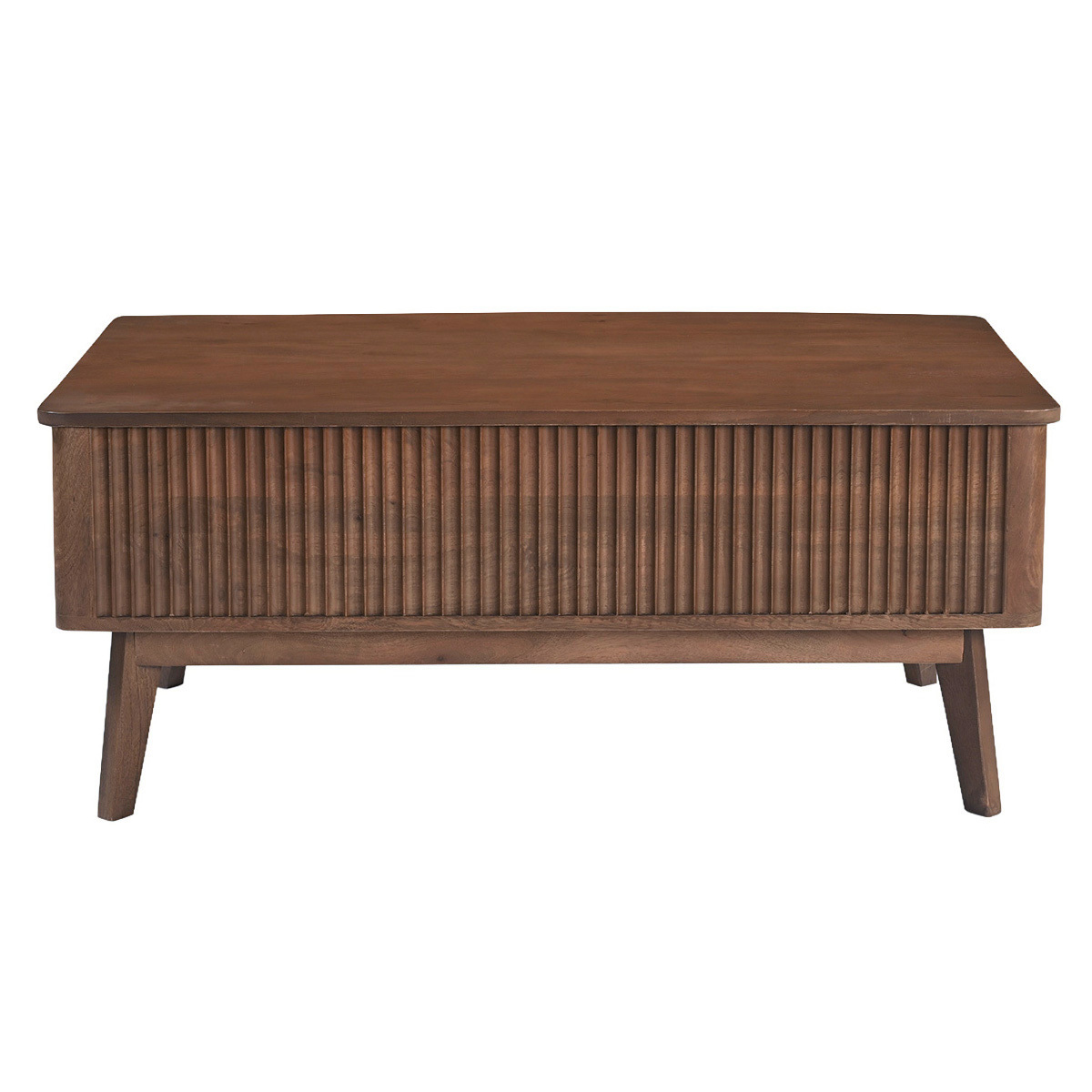 Table basse relevable rectangulaire bois foncé manguier massif L100 cm ALDA Table basse relevable rectangulaire bois foncé manguier massif L100 cm ALDA