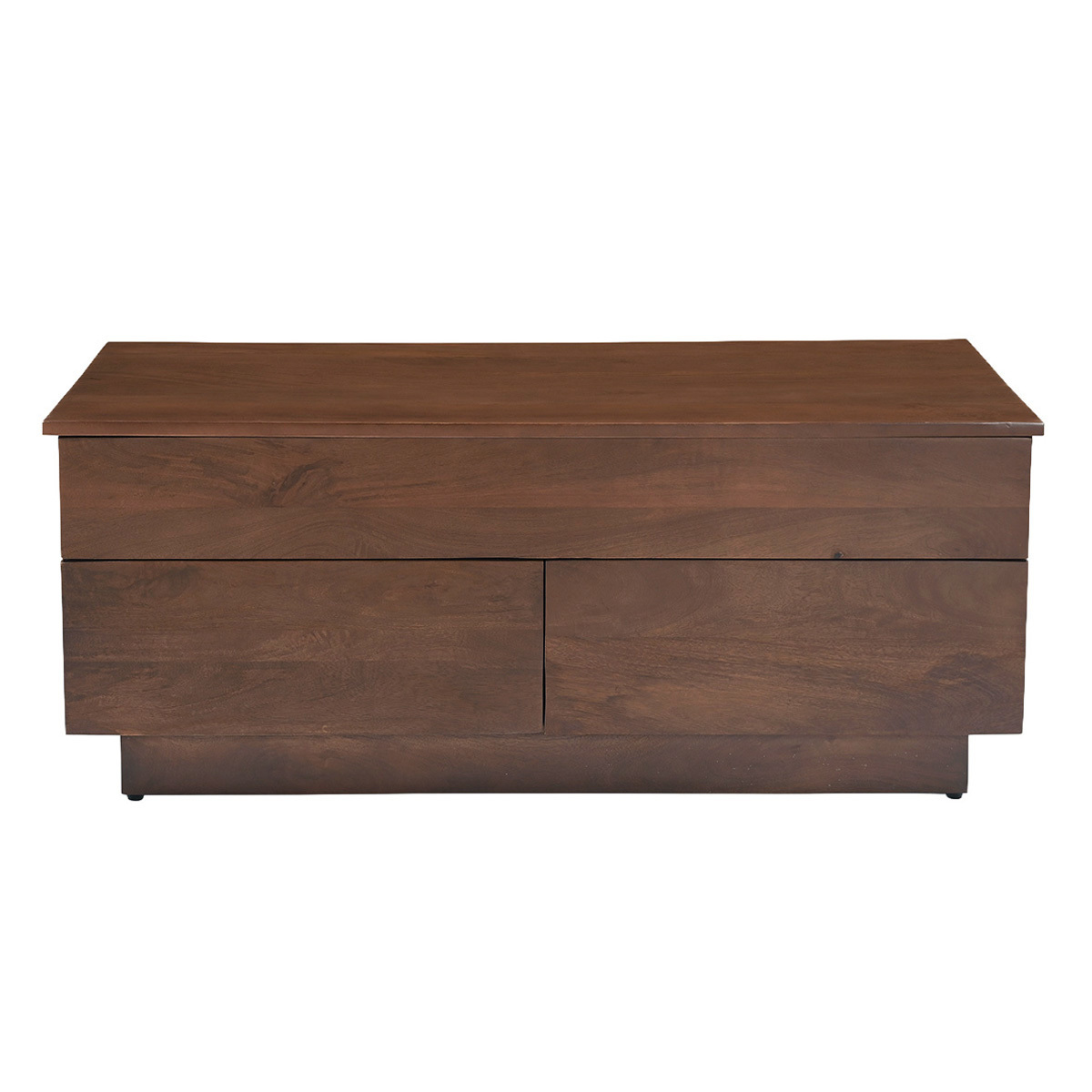 Table basse relevable rectangulaire bois foncé manguier massif L102 cm NEXO Table basse relevable rectangulaire bois foncé manguier massif L102 cm NEXO