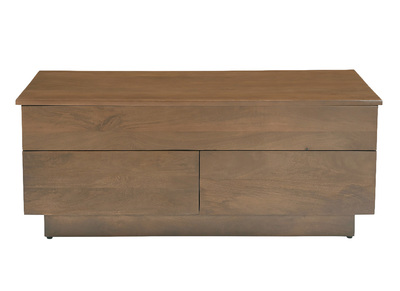 Table basse relevable rectangulaire bois fonc&eacute; manguier massif L102 cm NEXO