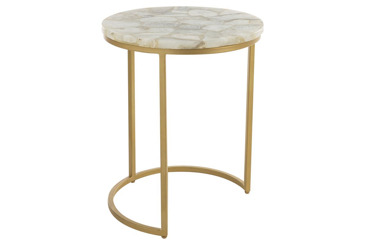 Table basse ronde en agate D40 cm PIETRA