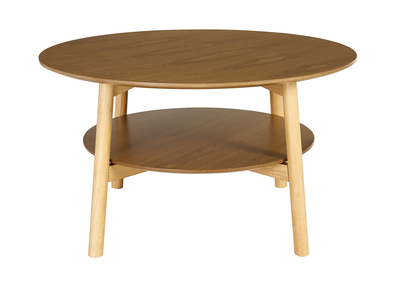 Table basse ronde en bois clair D80 cm MALVA
