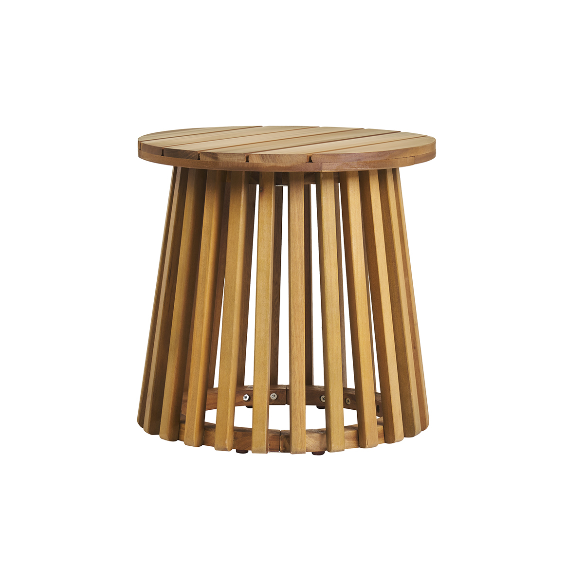 Table basse ronde en bois massif D40 cm  - NASSAU