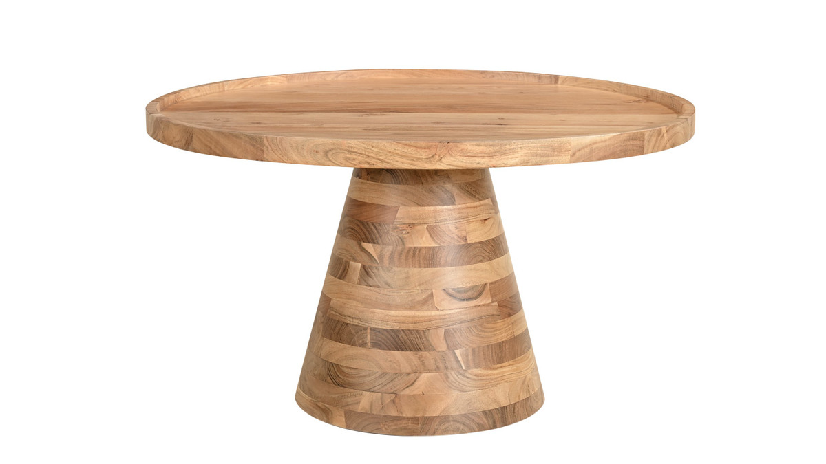Table basse ronde en bois massif D80 cm MATERA - Miliboo