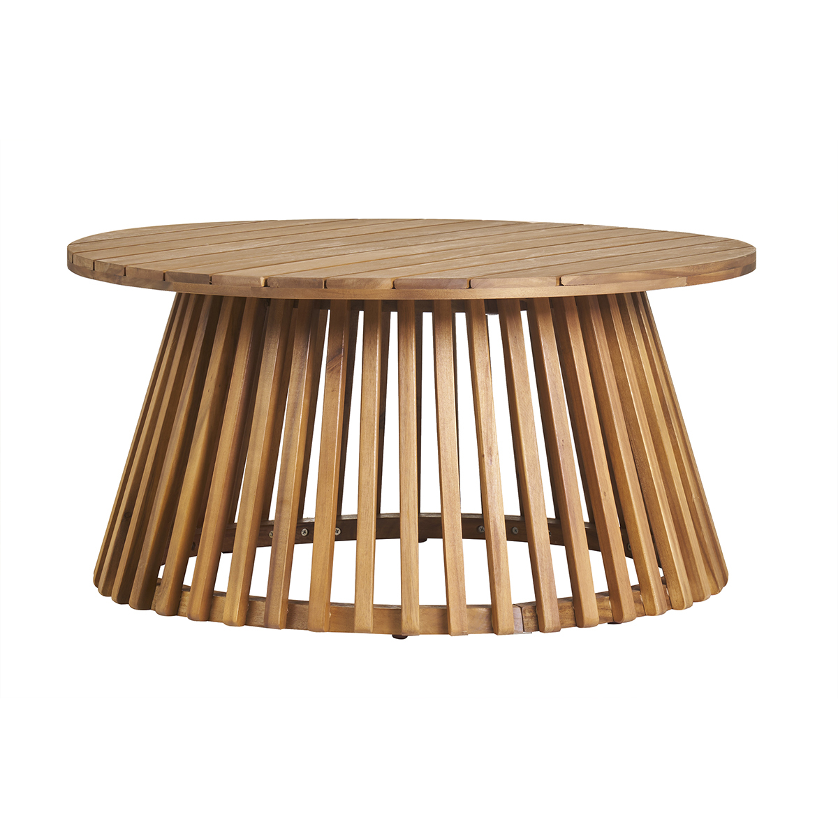 Table basse ronde en bois massif D80 cm - NASSAU