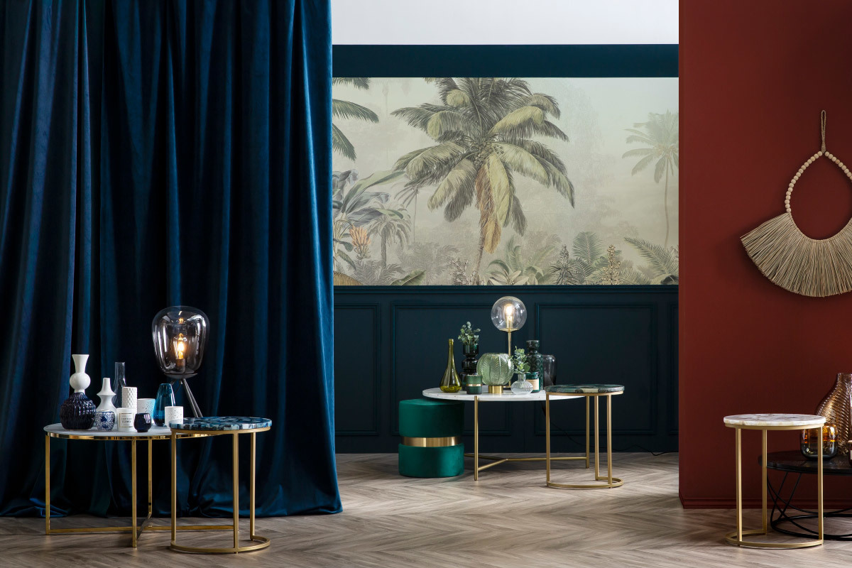 Table basse ronde en jaspe verte D40 cm PIETRA