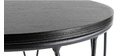 Table d'appoint bois noir et métal L42 x H40 cm LACE