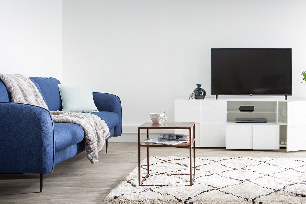 Table d'appoint carr�e m�tal rouill� MOHO