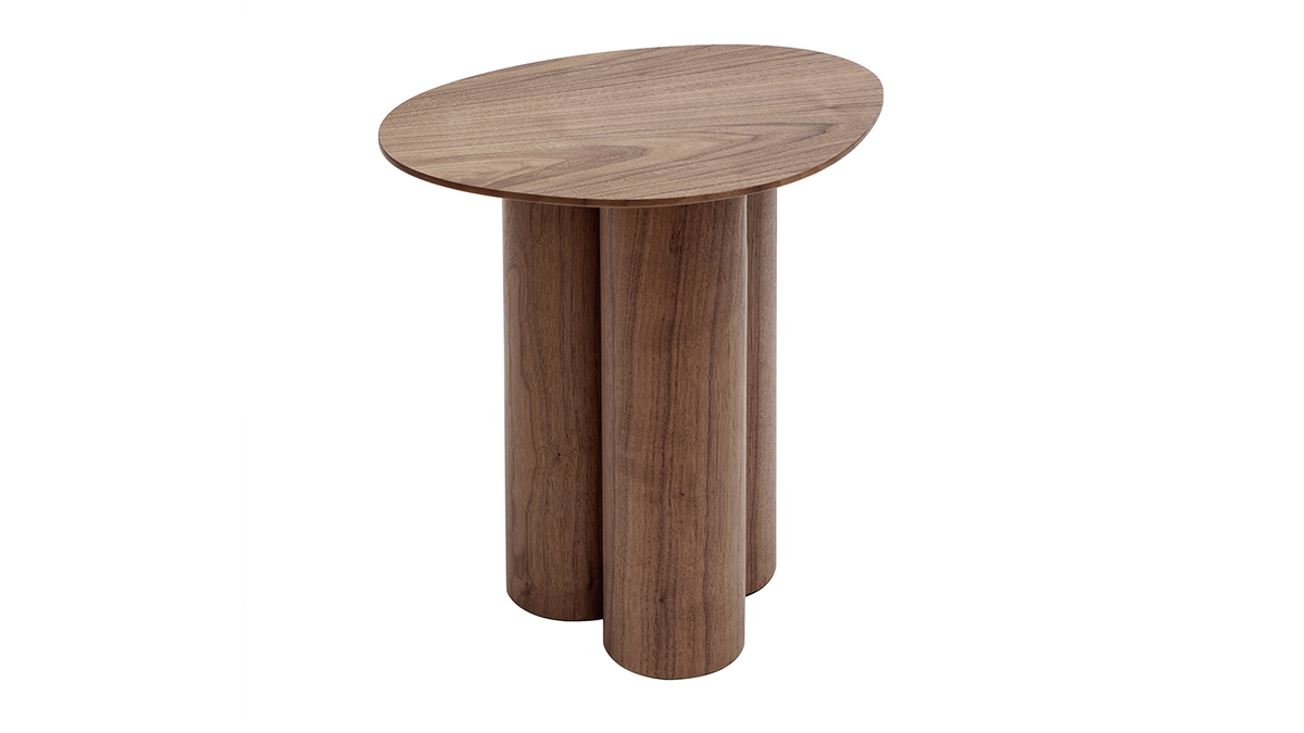 Table D'appoint Café Oriental Bois De Manguier Massif Ronde 75x35cm Womo Design R