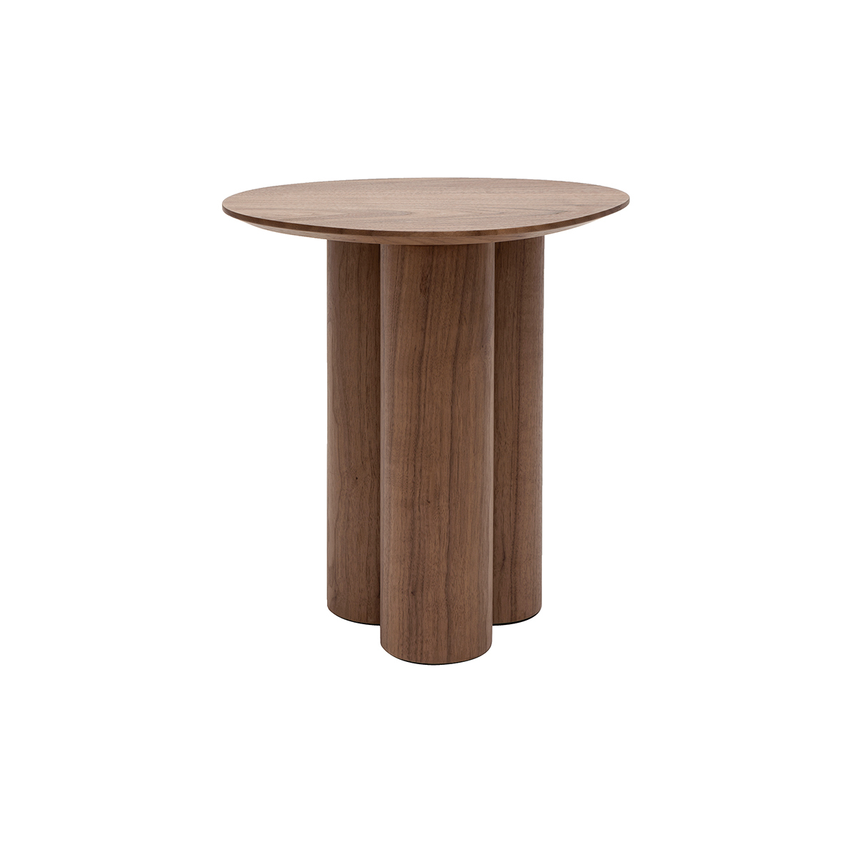 Table d'appoint design bois foncé noyer L44 cm HOLLEN vue1