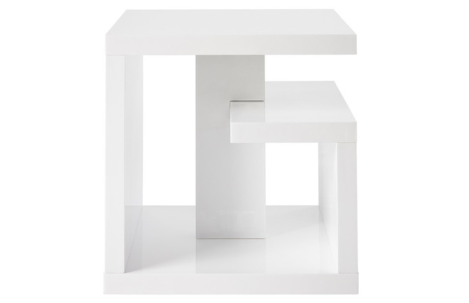 table d'appoint design laquee blanche halton