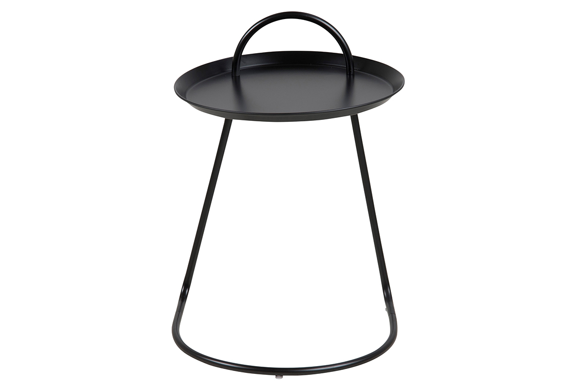 Table d'appoint design mtal noir MOVE