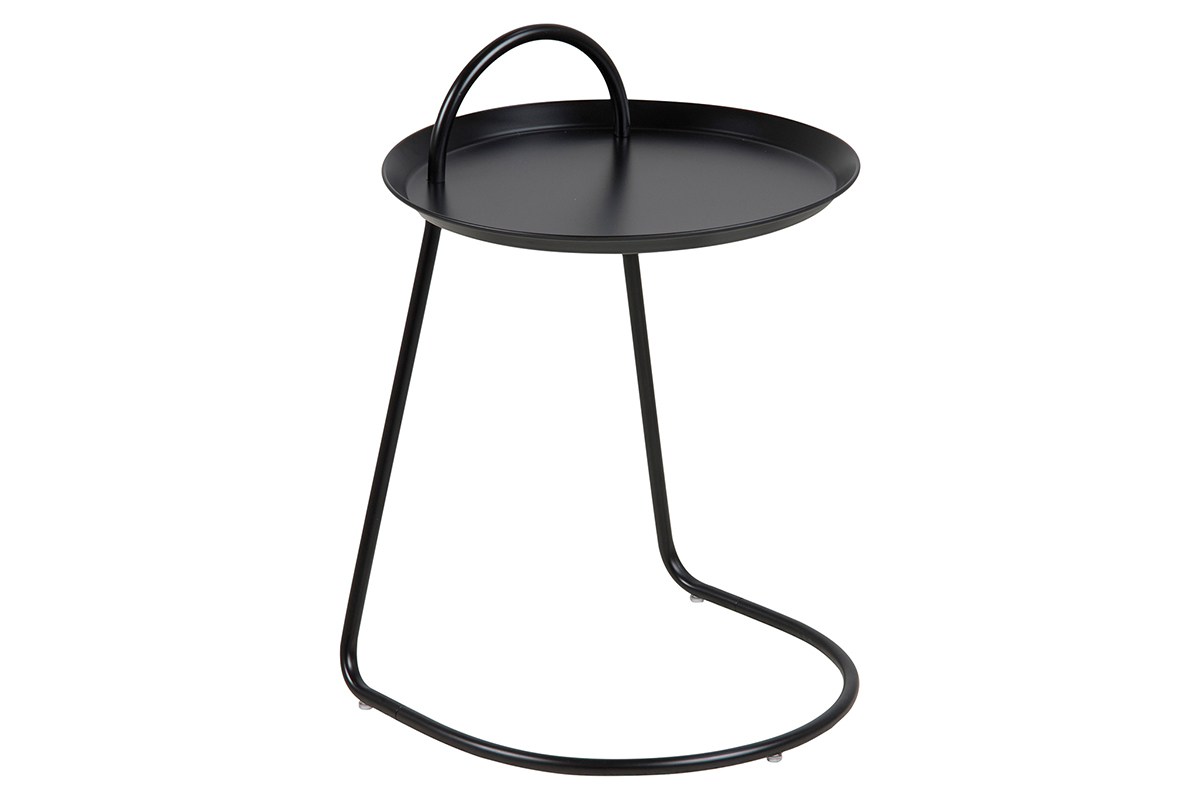 Table d'appoint design mtal noir MOVE