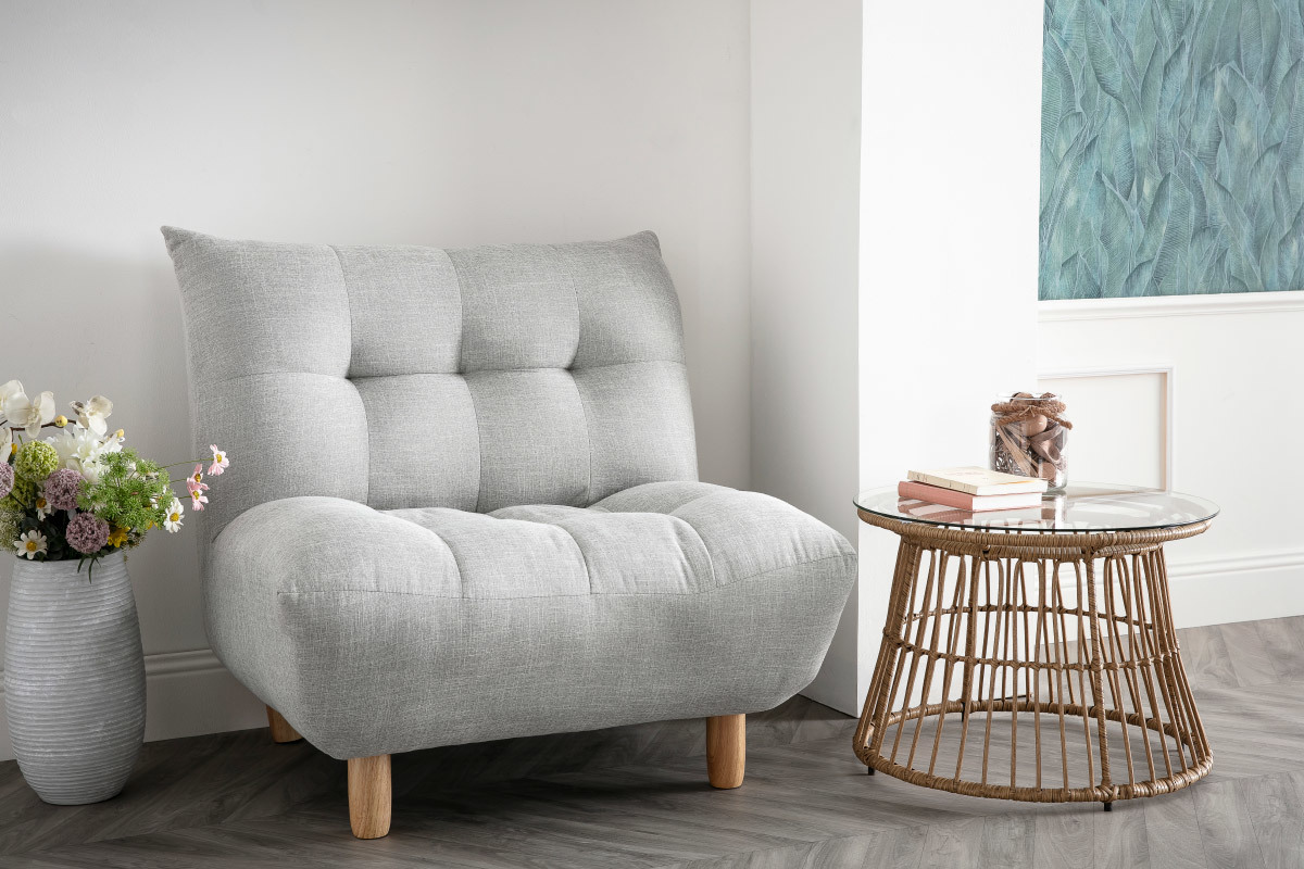 Table d'appoint en fils de r�sine fa�on rotin BELLAVISTA