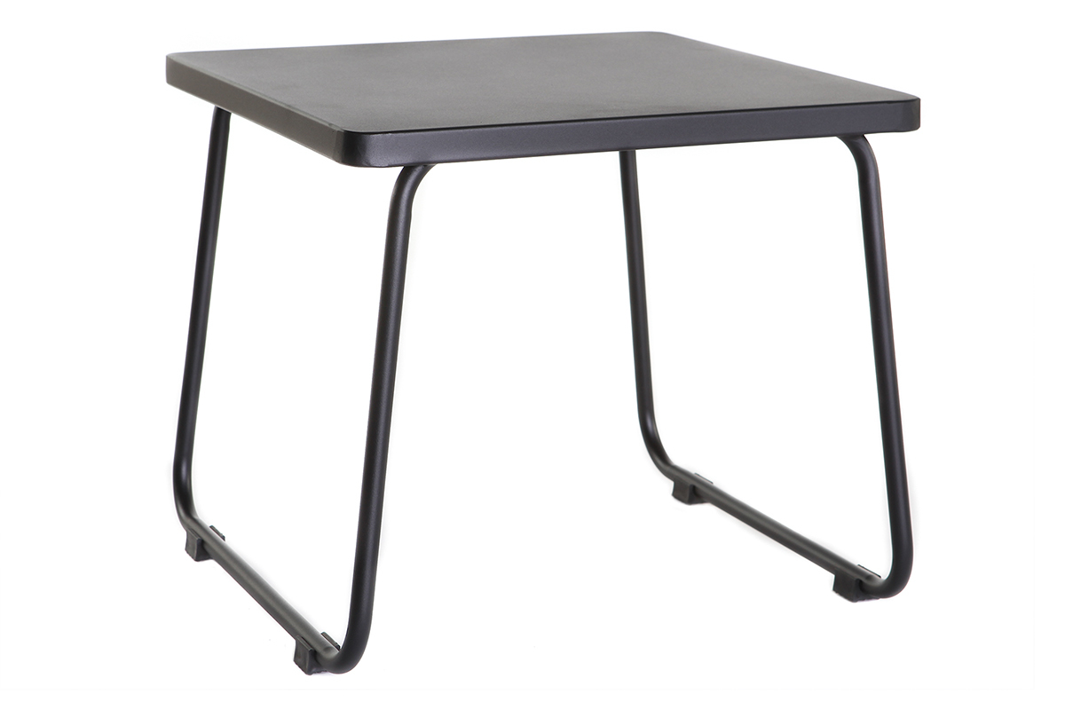 Table d'appoint en mtal noir MONACO