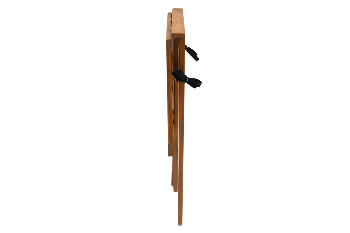 Miliboo Table De Jardin Carrée Pliante En Bois Massif - 140x140 Cm - Acacia - 8 Places - Trou Pour Parasol - Modèle Santiago - 3