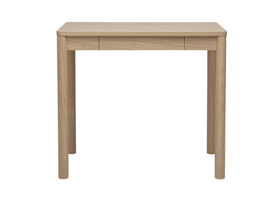 Table de bar avec rangement finition bois clair ch&ecirc;ne L100 cm IZZIE