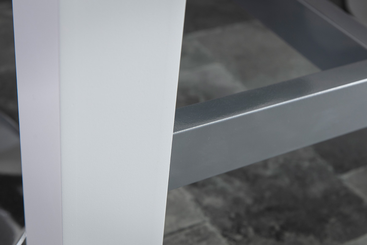 Table de bar design blanc laqu mat ALEX