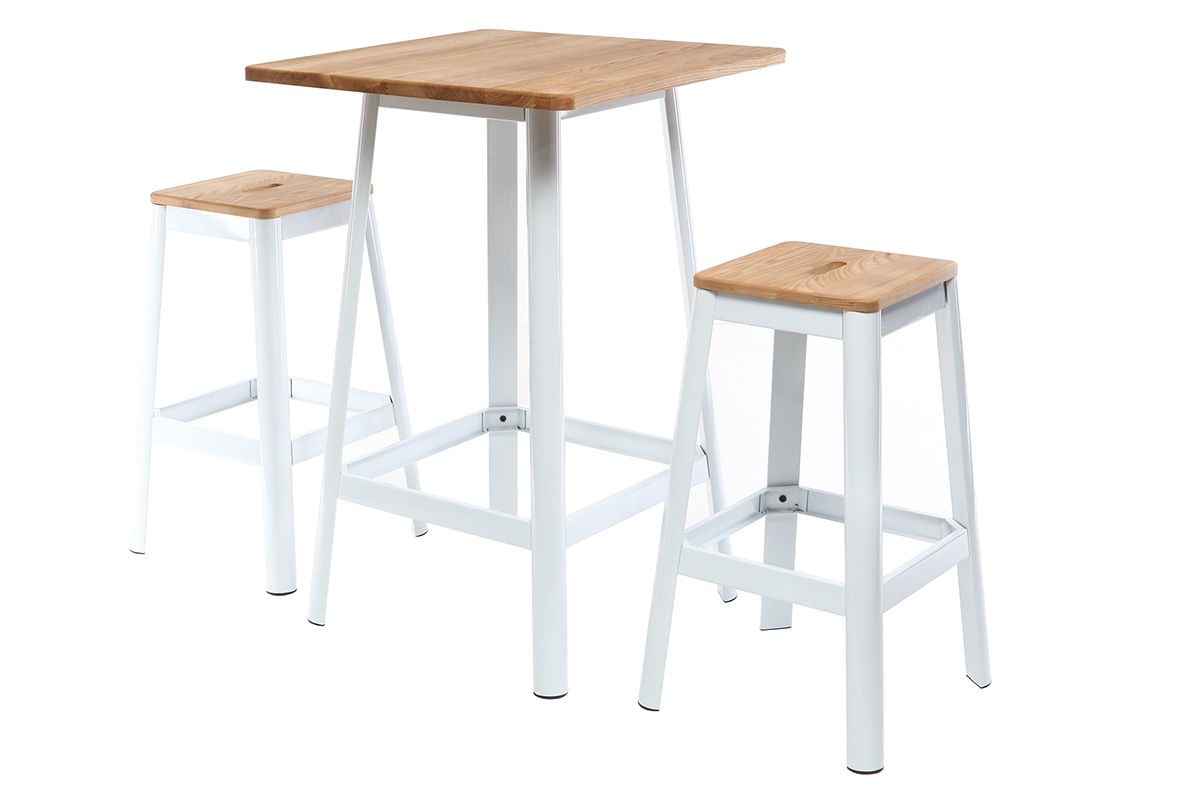 Table de bar design blanche JONES