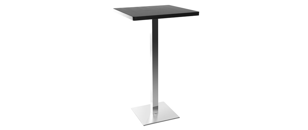 Table de bar design carr�e noire JORY