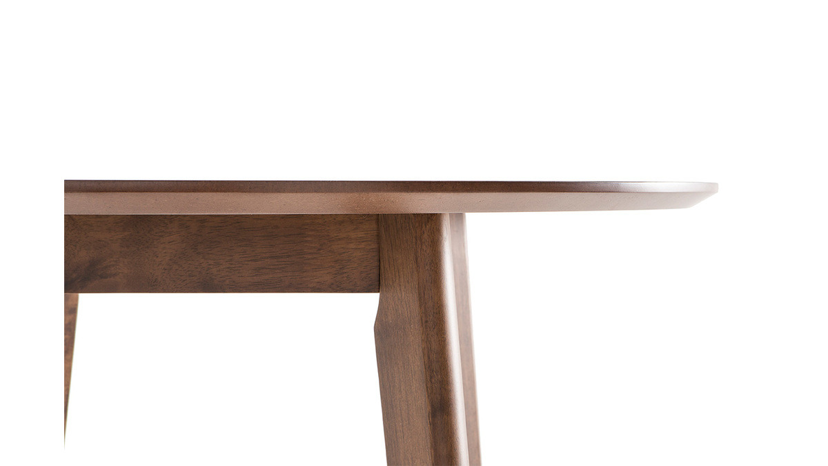 Table de bar design ronde bois noyer DEMORY