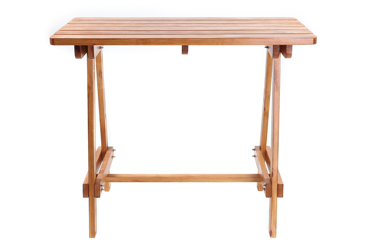 Table de bar en pin et teck BELLINI