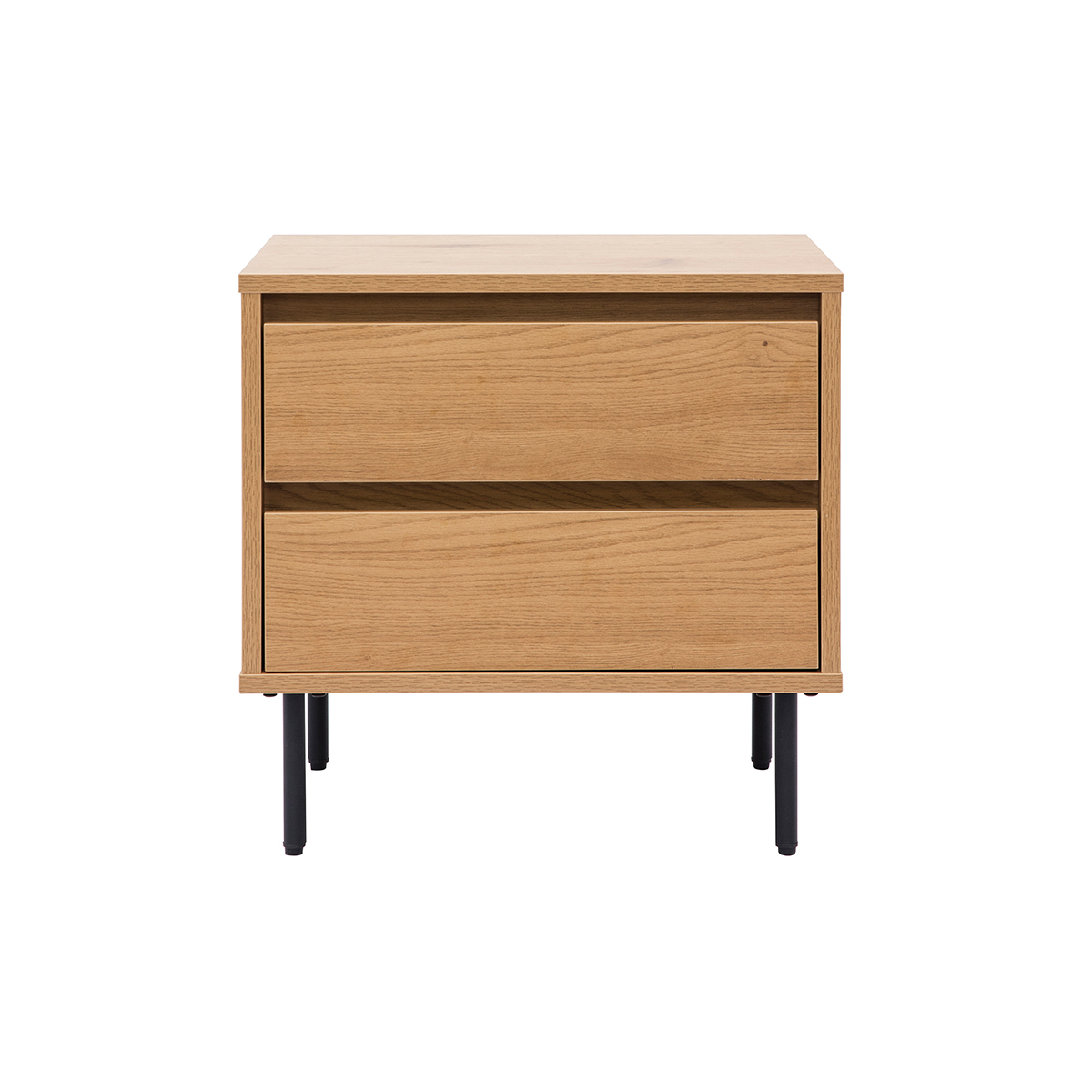Table de chevet avec rangements 2 tiroirs finition bois clair chêne ARAGON Table de chevet avec rangements 2 tiroirs finition bois clair chêne ARAGON