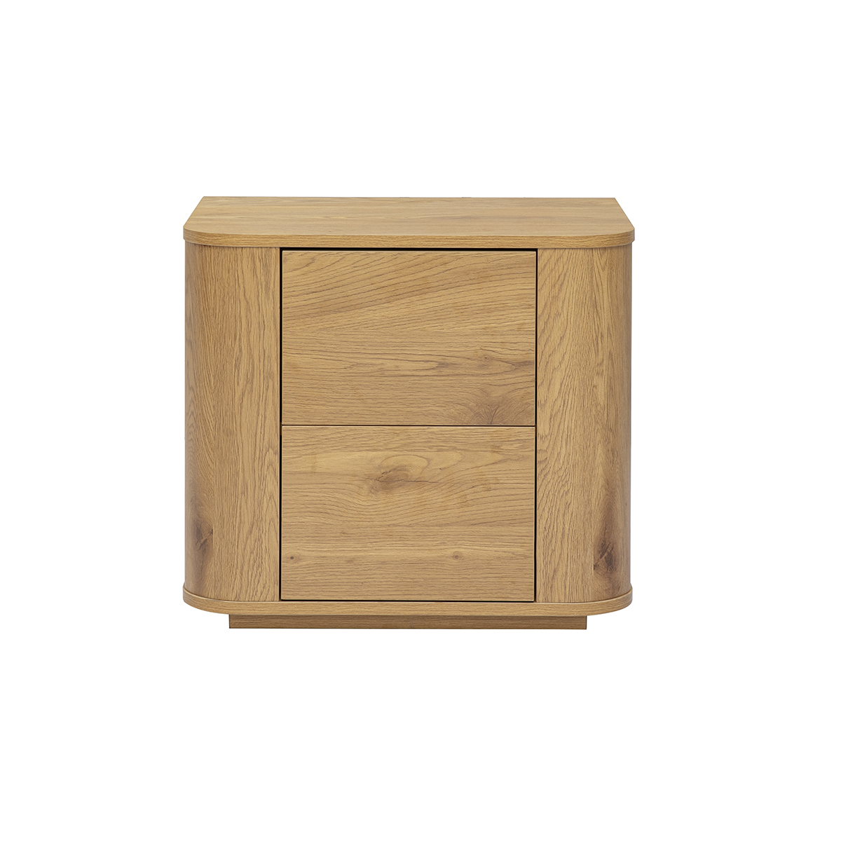 Table de chevet avec rangements 2 tiroirs finition bois clair chêne NEGAN Table de chevet avec rangements 2 tiroirs finition bois clair chêne NEGAN