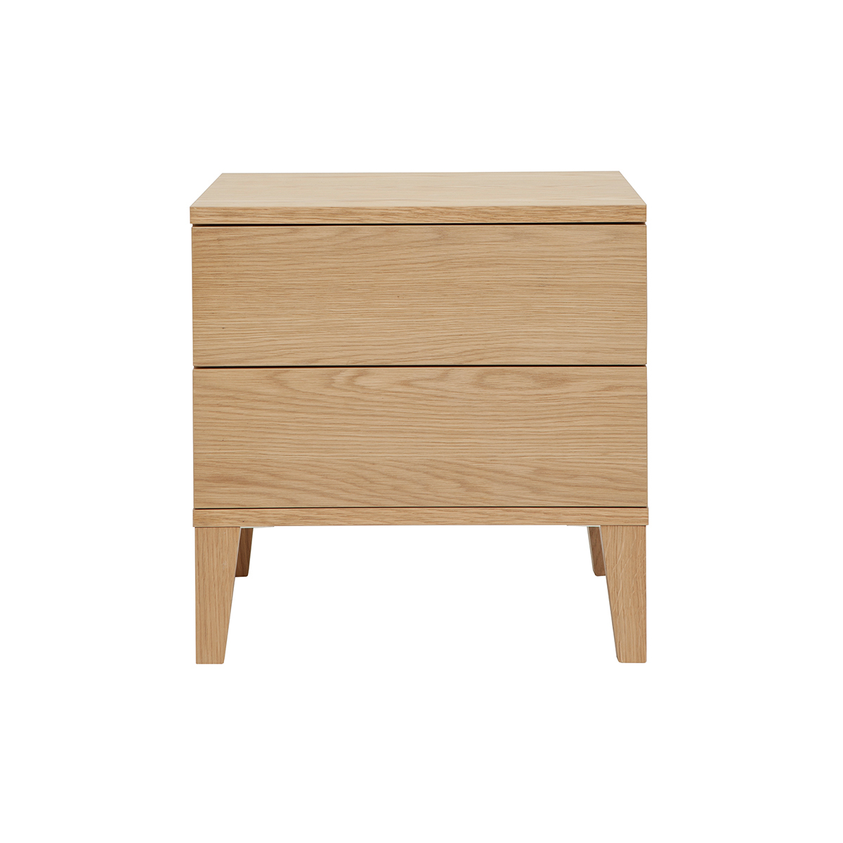 Table de chevet avec rangements 2 tiroirs scandinave bois clair chêne FREDDY Table de chevet avec rangements 2 tiroirs scandinave bois clair chêne FREDDY