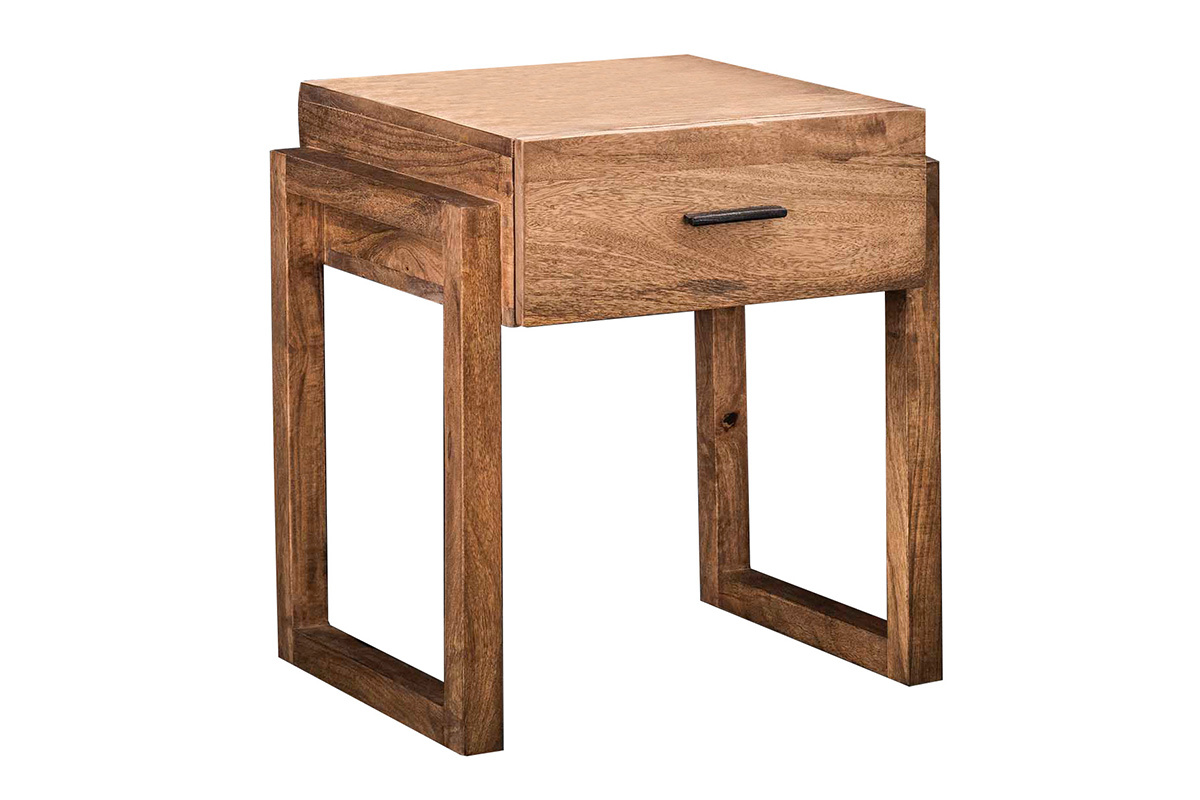 Table de chevet avec tiroir en manguier massif DALE