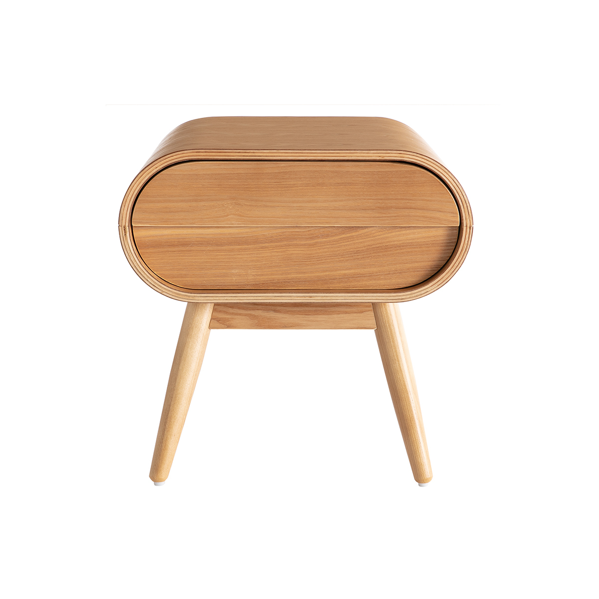 Table de chevet avec tiroir vintage bois clair BJORG Table de chevet avec tiroir vintage bois clair BJORG