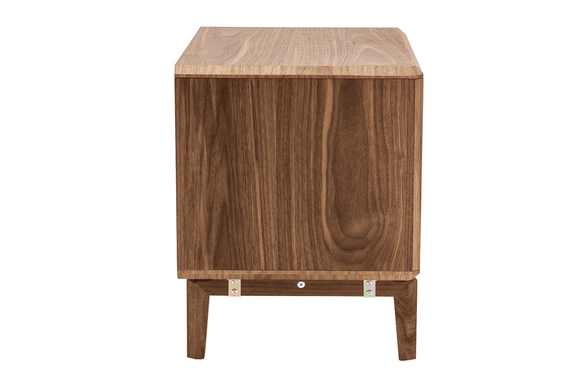 Table de chevet bois fonc noyer SUVA