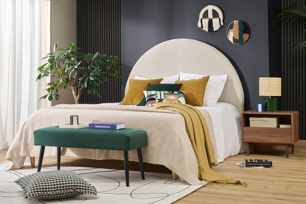 Table de chevet bois fonc noyer SUVA