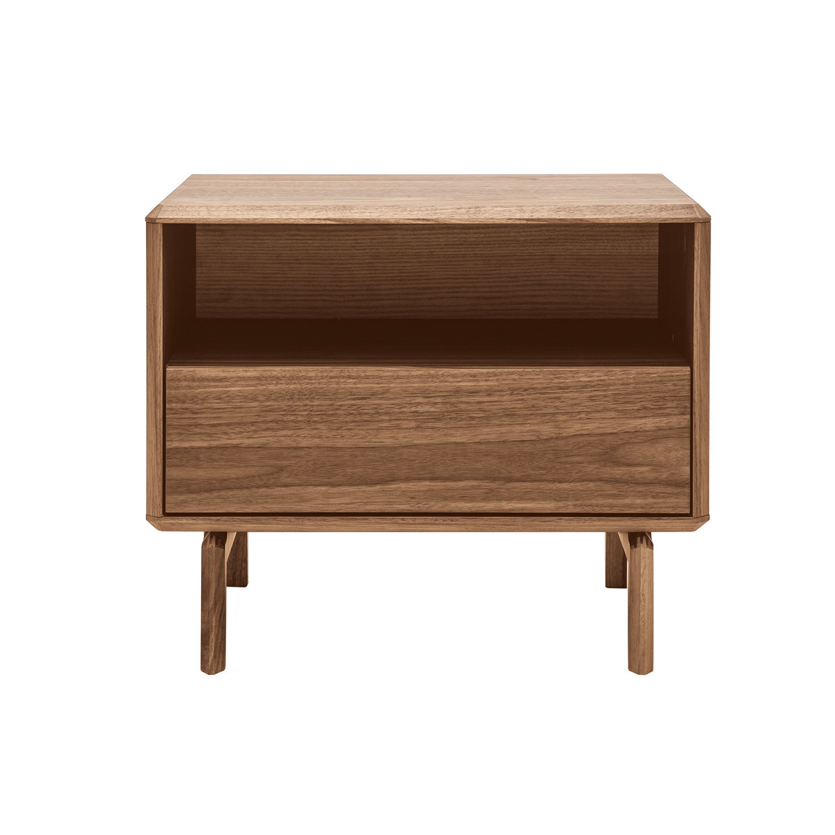 Table de chevet bois foncé noyer SUVA Table de chevet bois foncé noyer SUVA