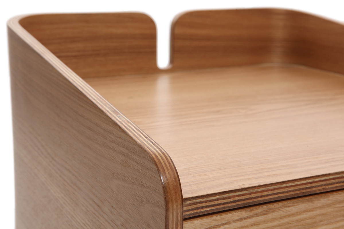 Table de chevet design fr�ne NEVIL