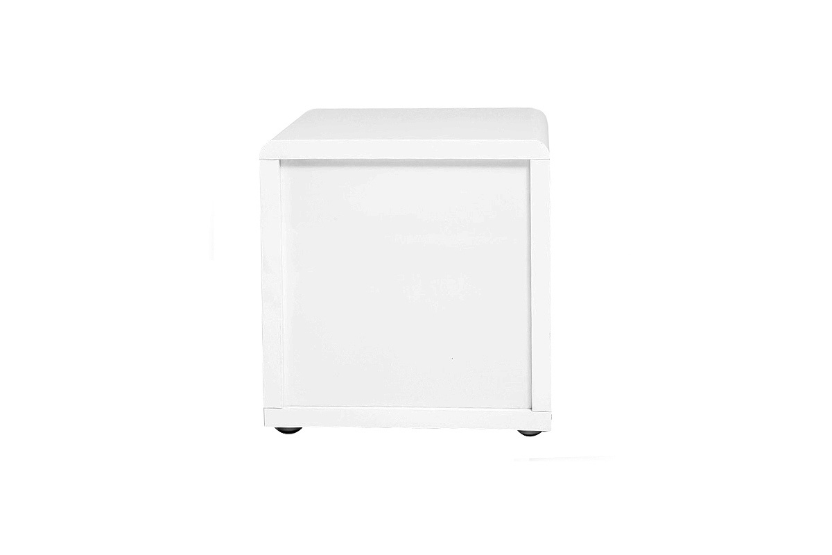Table de chevet design laque blanche ELIO
