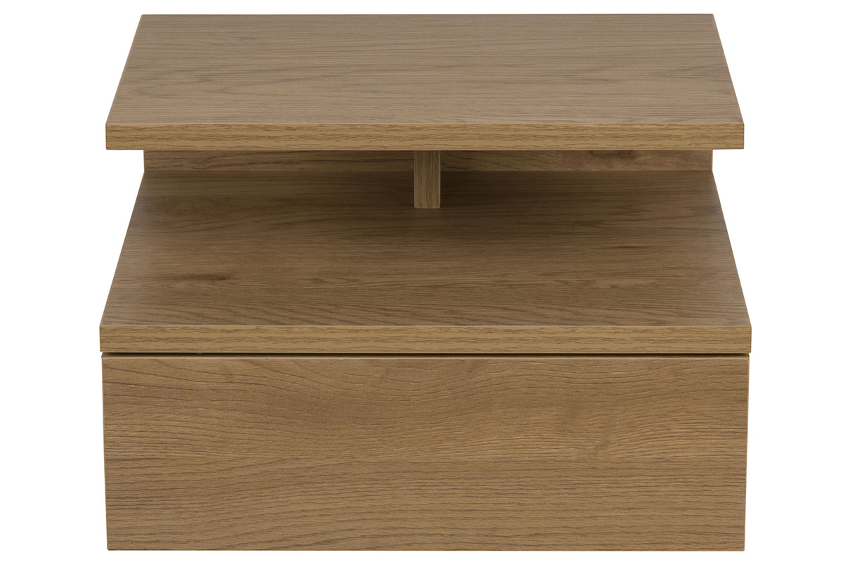 Table de chevet murale finition ch�ne naturel MITSY