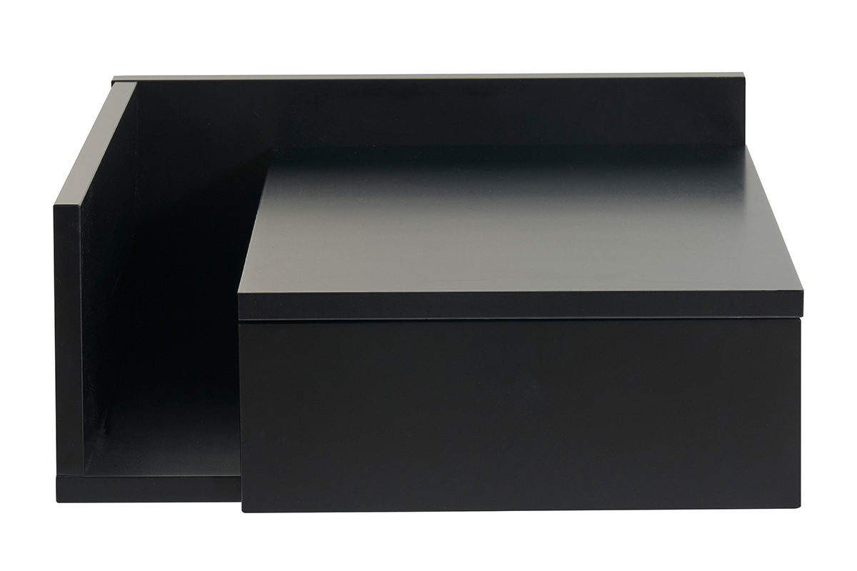 Table de chevet murale noire avec tiroir NASTY