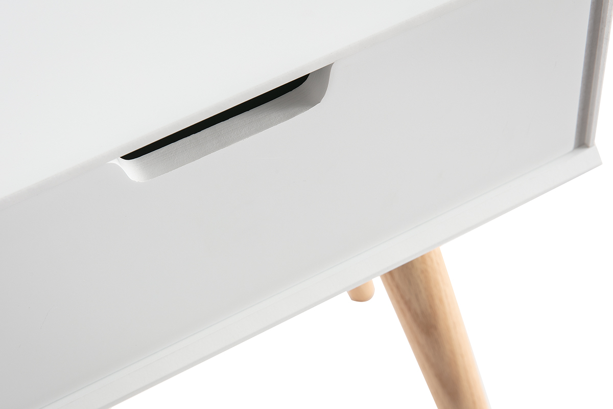 Table de chevet scandinave bois et blanc SNOOP