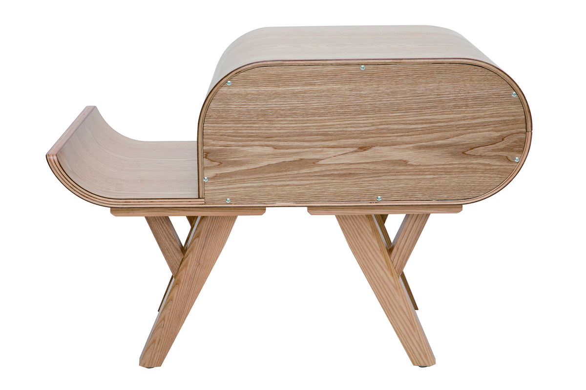 Table de chevet scandinave fr�ne et blanc (droite) KYOTO