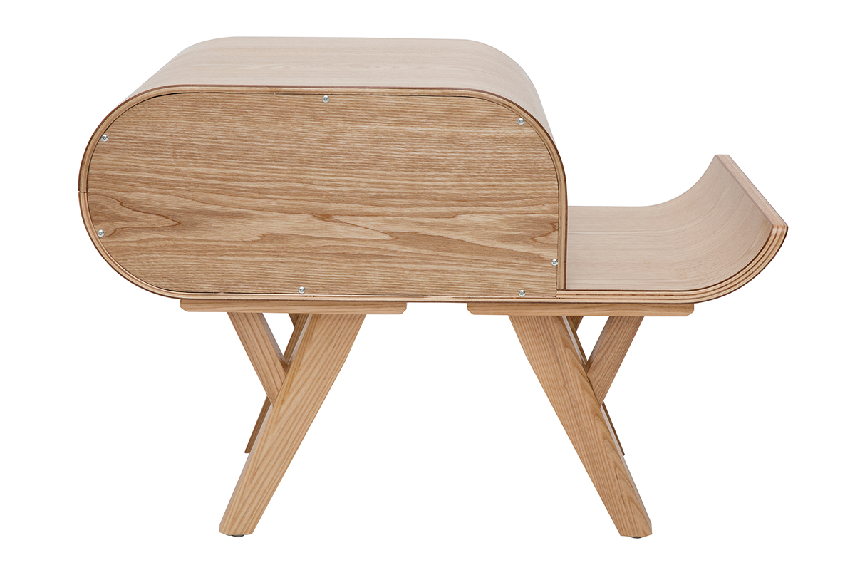Table de chevet scandinave fr�ne et blanc (gauche) KYOTO