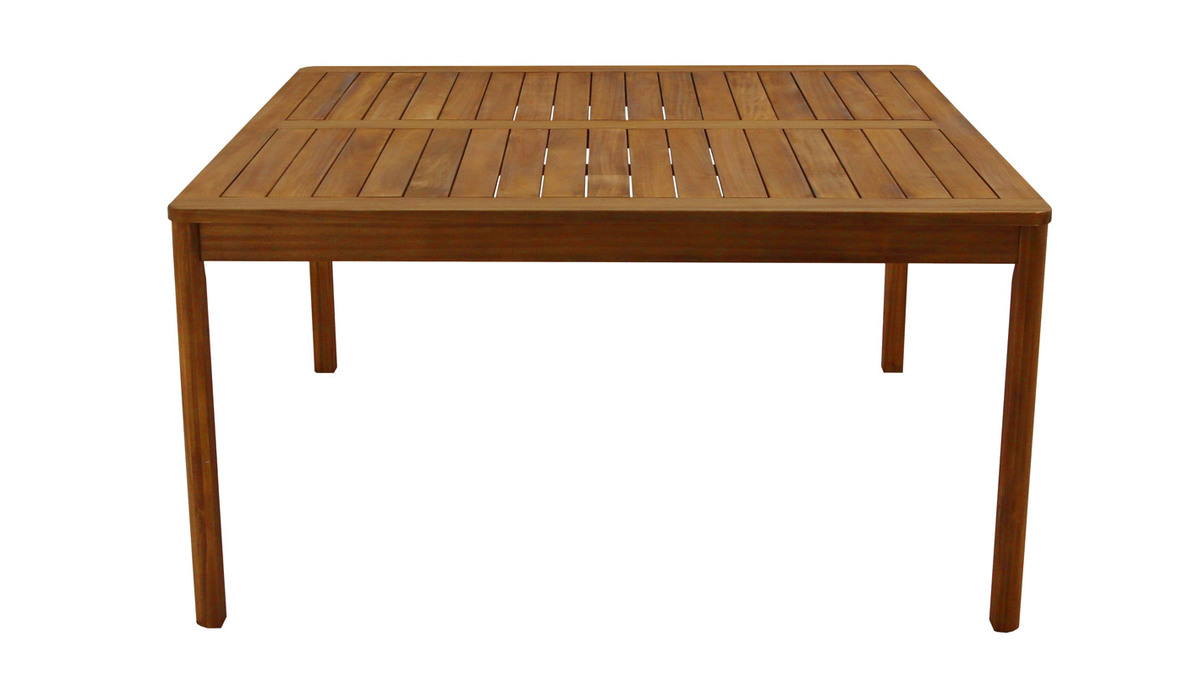 Table de jardin carrée en bois massif L140 cm AKIS