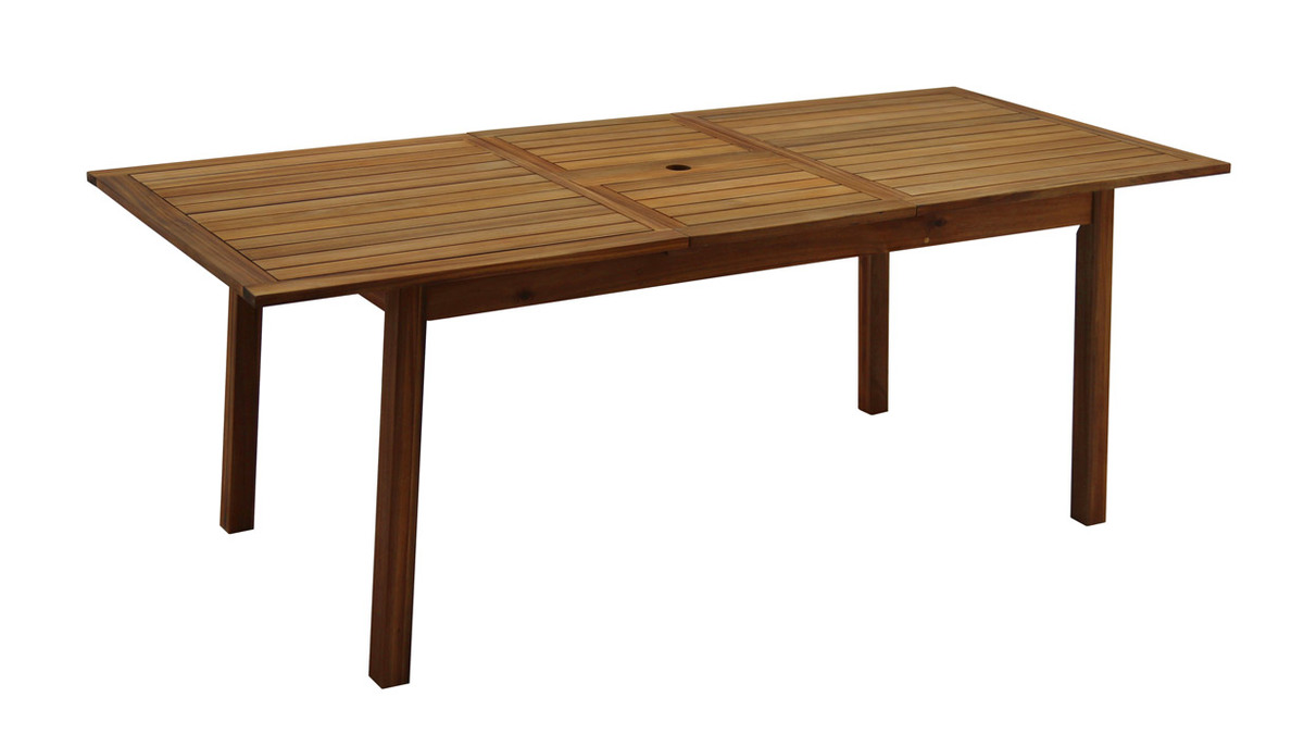 Table de jardin extensible en bois massif L160-210 cm MAYEL