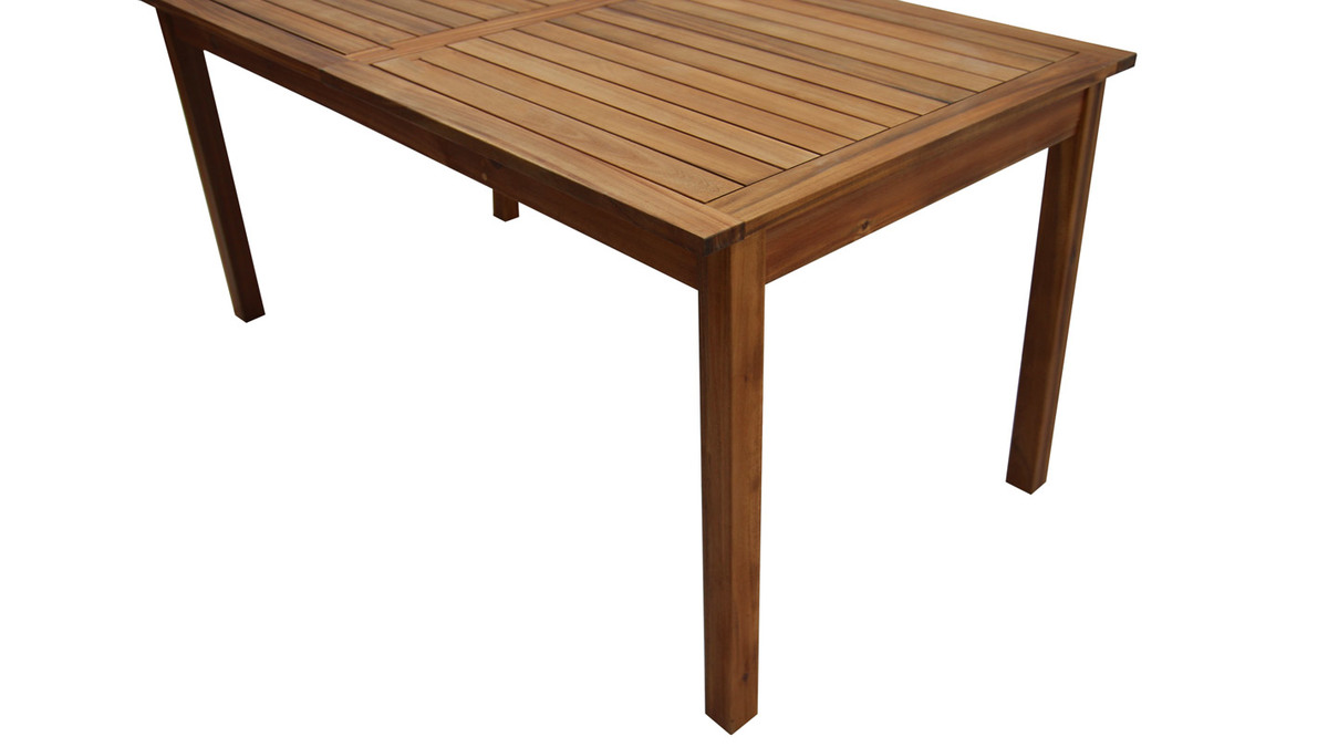 Table de jardin extensible en bois massif L160-210 cm MAYEL