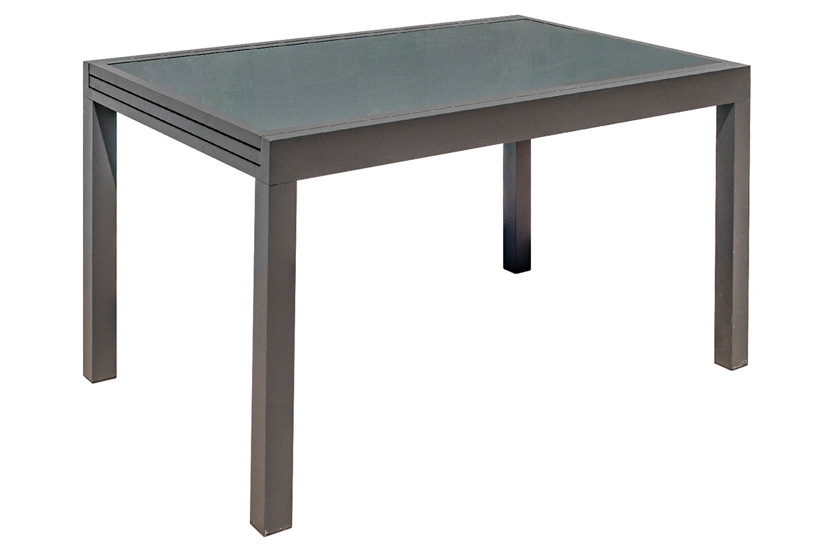Table de jardin extensible gris anthracite L135-270 cm PORTOFINO