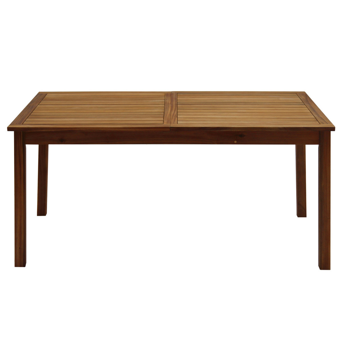 Table de jardin extensible rallonges intégrées en bois massif L160-210 cm MAYEL