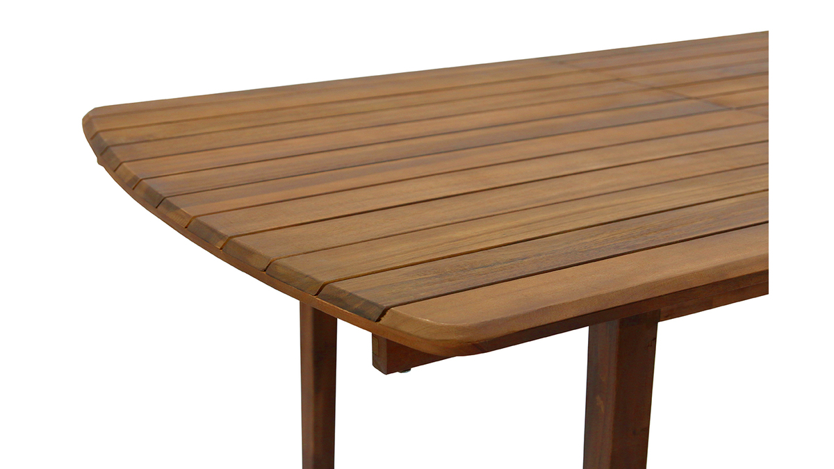 Table de jardin extensible rectangulaire en bois massif L160-210 cm CANOPEE