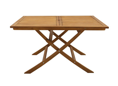 Table de jardin pliante carrée en bois massif L140 cm SANTIAGO