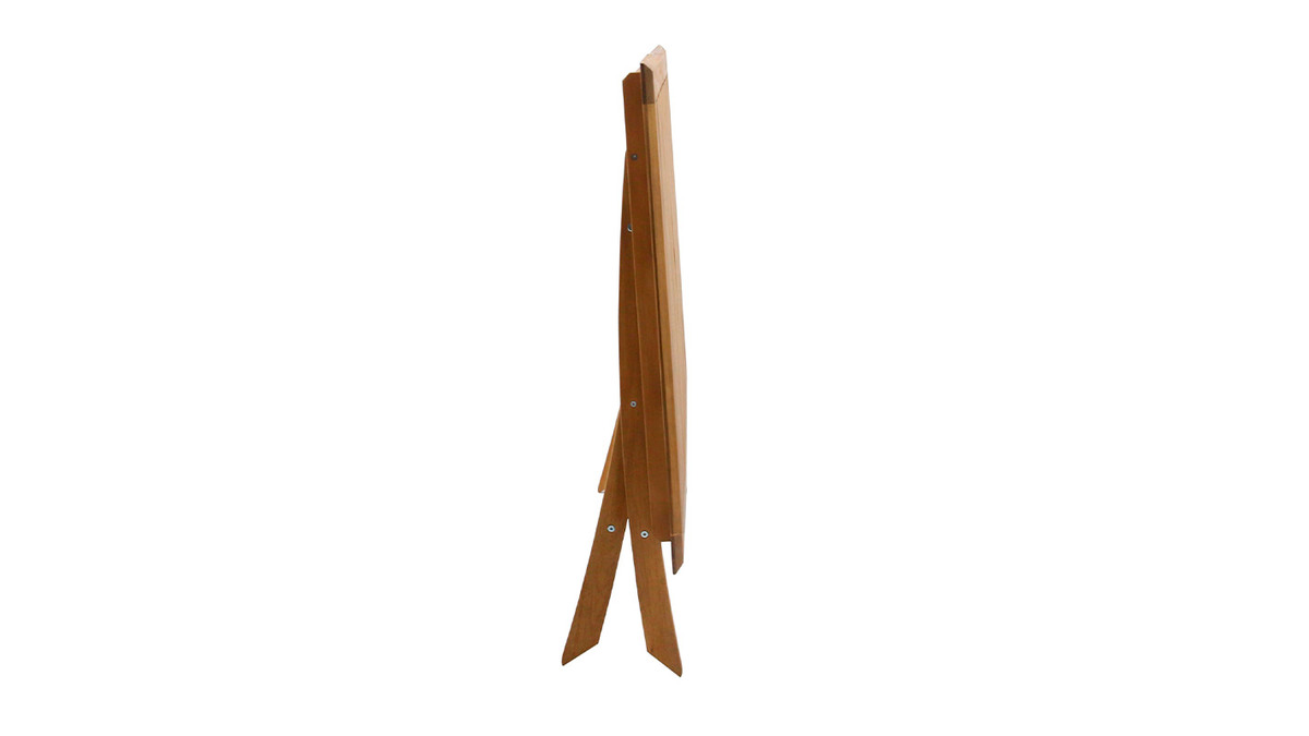Miliboo Table De Jardin Carrée Pliante En Bois Massif - 140x140 Cm - Acacia - 8 Places - Trou Pour Parasol - Modèle Santiago - 4