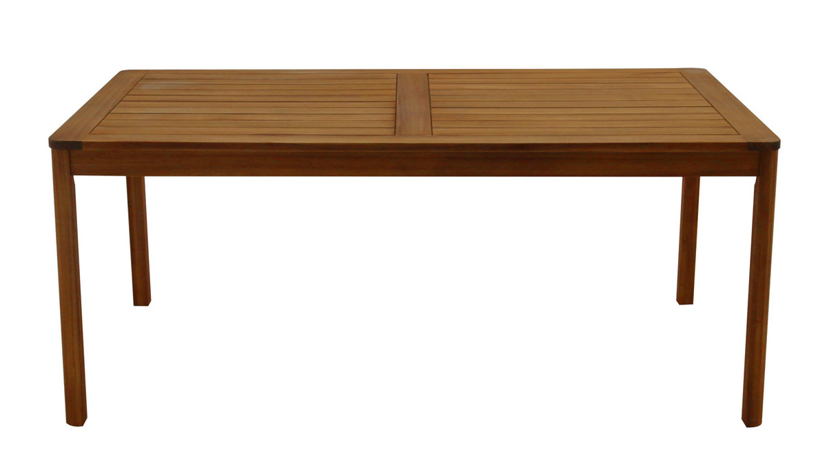 Table de jardin rectangulaire en bois massif L180 cm AKIS