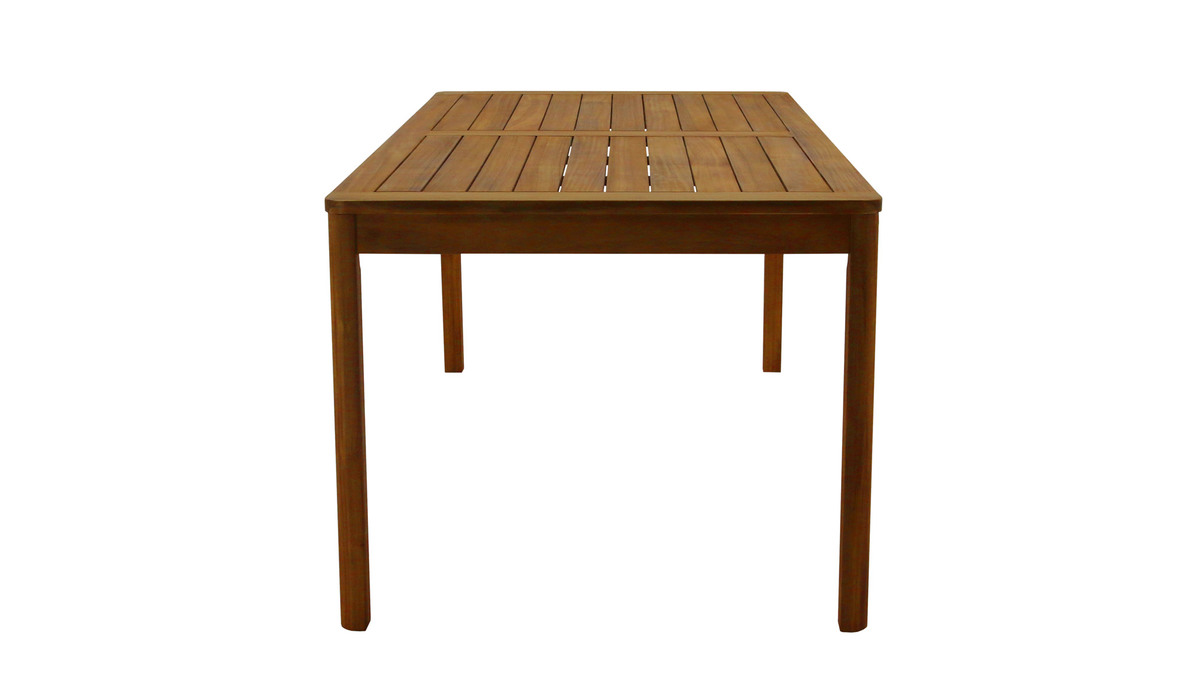 Table de jardin rectangulaire en bois massif L180 cm AKIS